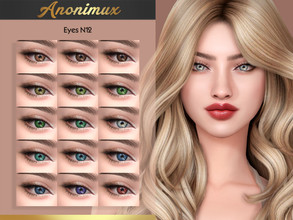 Sims 4 — Eyes N12 by Anonimux_Simmer — - 15 Swatches - Male/Female - All ages - Face paint category - BGC - HQ - Thanks