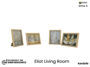 Sims 4 — kardofe_Eliot Living Room_Squares by kardofe — Group of two small decorative frames. in two different options