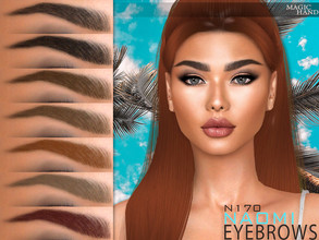 Sims 4 — Naomi Eyebrows N170 by MagicHand — Arched eyebrows in 13 colors - HQ Compatible. Preview - CAS thumbnail