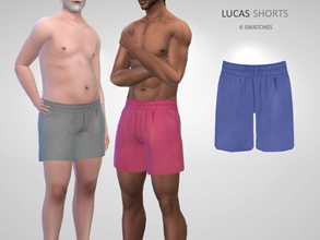 Sims 4 — Lucas Shorts by Puresim — Swimwear shorts for men in 6 swatches.