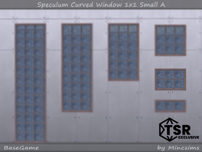 Sims 4 — Speculum Curved Window 1x1 Small A by Mincsims — Basegame Compatible 8 swathces