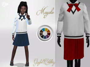 Sims 4 — Mayako by Garfiel — - 12 colours - Everyday, party, formal - Base game compatible - HQ compatible
