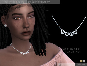 Sims 4 — Lucky Heart Necklace 2 by Glitterberryfly — Version 2 of the lucky heart necklace