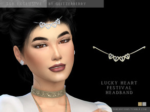 Sims 4 — Lucky Heart Festival Headband by Glitterberryfly — Festival headband of the lucky heart collection