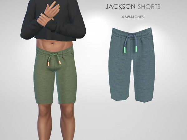 Sims 4 — Jackson Shorts by Puresim — Men shorts in 4 swatches.