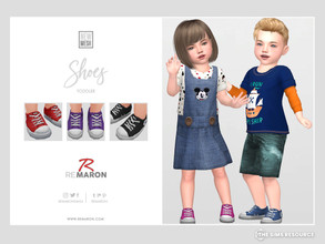 Sims 4 — Sneakers 01 for Toddler by remaron — Sneakers for Toddler in The Sims 4 ReMaron_T_Shoe01 New Mesh -15 Swatches