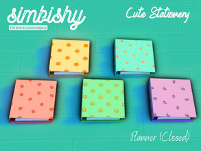 Sims 4 — Cute Stationery Set - Planner (Closed) by simbishy — A cute closed planner.