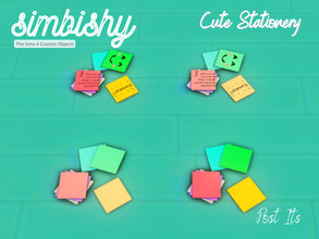 Sims 4 — Cute Stationery Set - Post Its by simbishy — A messy spread of cute post its.