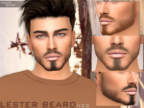 Sims 4 — [Patreon] Lester Beard N22 by MagicHand — Full stubble beard in 13 colors - HQ Compatible. Preview - CAS