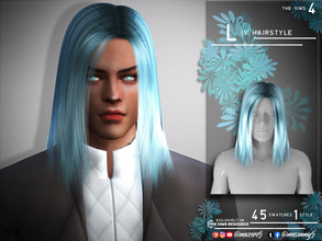 Sims 4 — Liv Hairstyle by Mazero5 — Simple medium length straight hair that was one sided on its left 45 Swatches to