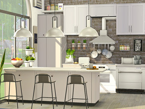 Sims 4 — City Kitchen - CC  by Flubs79 — here is a bright and modern kitchen for your Sims 