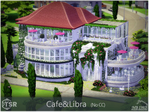 Sims 4 — Cafe&Libra (No CC!) by nobody13922 — A large, elegant and romantic cafe for fans of good coffee, delicious