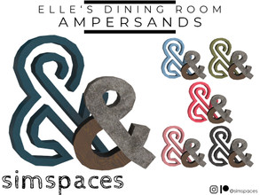 Sims 4 — Elle's Dining Room - ampersands by simspaces — Part of the Elle's Dining Room set: The underappreciated