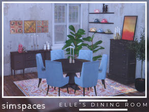 Sims 4 — Elle's Dining Room by simspaces — We've all gotta eat sometime, right? Might as well do it here! Inspired by my