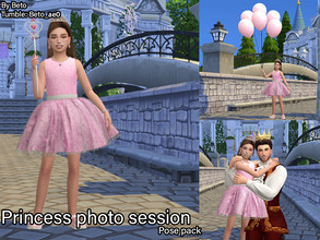 Sims 4 — Princess photo session (Pose pack) by Beto_ae0 — Poses for a princess photo session with the family, enjoy it -