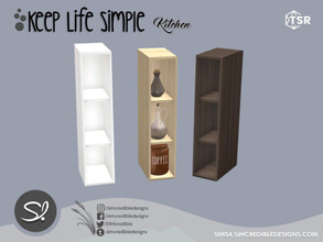 Sims 4 — Keep Life Simple Kitchen Cabinet 1/4 Right by SIMcredible! — by SIMcredibledesigns.com available exclusively at