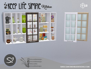 Sims 4 — Keep Life Simple Kitchen Cabinet Door Closed  Glass by SIMcredible! — by SIMcredibledesigns.com available