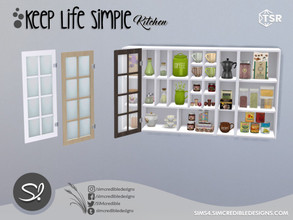 Sims 4 — Keep Life Simple Kitchen Cabinet Door Opened Left by SIMcredible! — by SIMcredibledesigns.com available