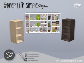 Sims 4 — Keep Life Simple Kitchen Cabinet Half tile by SIMcredible! — by SIMcredibledesigns.com available exclusively at