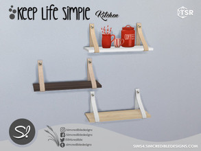 Sims 4 — Keep Life Simple Kitchen Shelf by SIMcredible! — by SIMcredibledesigns.com available exclusively at TSR 3 colors