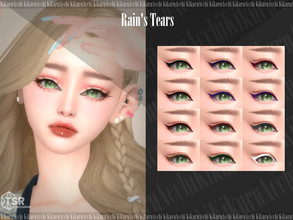 Sims 4 — Rain's Tears Eyeliner by Kikuruacchi — - It is suitable for Female and Male. ( Teen to Elder ) - 12 swatches -