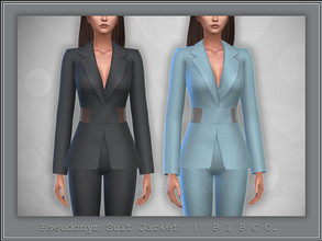 Sims 4 — Pseudonym Suit Jacket. by Pipco — A suit jacket in 15 colors. Base Game Compatible New Mesh All Lods HQ
