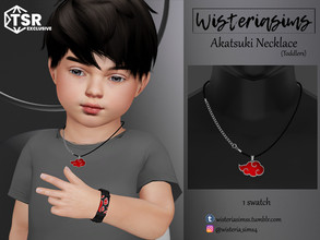 Sims 4 — Akatsuki Necklace (toddlers) by WisteriaSims — **FOR TODDLER **NEW MESH - Necklace Category - 1 swatch - Base