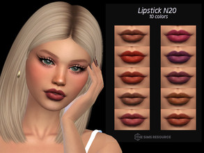 Sims 4 — Lipstick N20 by qLayla — The lipstick is : - base game compatible. - allowed for teen, young adult, adult and