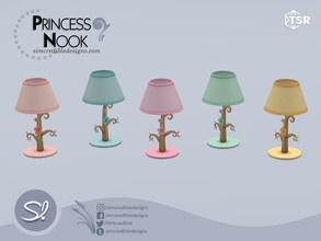 Sims 4 — Princess Nook Lamp by SIMcredible! — by SIMcredibledesigns.com available exclusively at TSR 5 colors variations