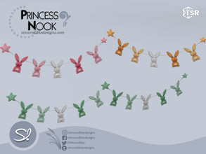 Sims 4 — Princess Nook String Pennant Bunny by SIMcredible! — by SIMcredibledesigns.com available exclusively at TSR 5
