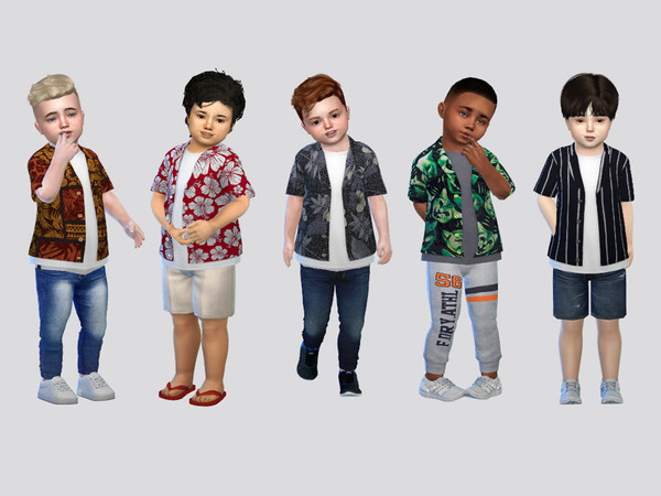 Sims 4 — Felix Shirt Toddler by McLayneSims — TSR EXCLUSIVE Standalone item 8 Swatches MESH by Me NO RECOLORING Please