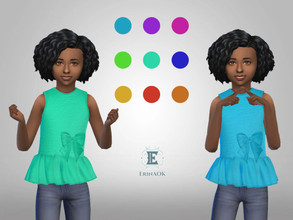 Sims 4 — Child's Top 09.04 by ErinAOK — Child's Sleeveless Blouse 9 Swatches