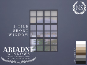 Sims 4 — Ariadne Windows - 2 Tile Short by networksims — A modern simple window in 8 neutral colour swatches.
