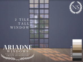 Sims 4 — Ariadne Windows - 2 Tile Tall by networksims — A modern simple window in 8 neutral colour swatches.
