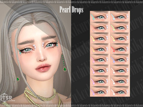 Sims 4 — Pearl Drop Eyeshadow by Kikuruacchi — - It is suitable for Female and Male. ( Teen to Elder ) - 16 swatches - HQ