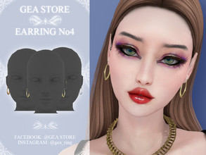 Sims 4 — Earring No4 by Gea_Store — BGC 7 Colors Swatch New mesh All lods Dont reclaim this as yours and dont reupdate