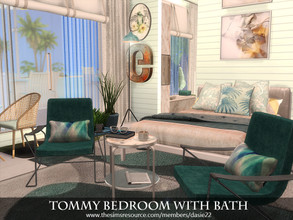 Sims 4 — Tommy Bedroom with Bath by dasie22 — Tommy Bedroom with Bath is a tropical bedroom with a bathroom Please, use