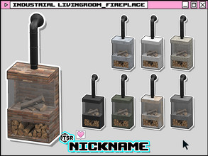Sims 4 — industrial livingroom_fireplace by NICKNAME_sims4 — industrial livingroom set 7 package files. industrial