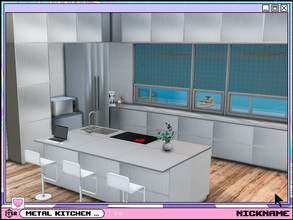 Sims 4 — metal kitchen set by NICKNAME_sims4 — 7 package files. metal kitchen set_counter metal kitchen set_island metal