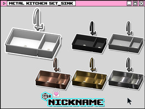 Sims 4 — metal kitchen set_sink by NICKNAME_sims4 — metal kitchen set 7 package files. metal kitchen set_counter metal
