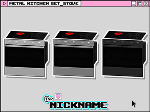 Sims 4 — metal kitchen set_stove by NICKNAME_sims4 — metal kitchen set 7 package files. metal kitchen set_counter metal