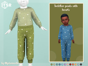 Sims 4 — Toddler pants with hearts by MysteriousOo — Toddler pants with hearts in 12 colors