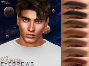 Sims 4 — Mason Eyebrows N171 by MagicHand — Thick eyebrows in 13 colors - HQ Compatible. Preview - CAS thumbnail Pictures
