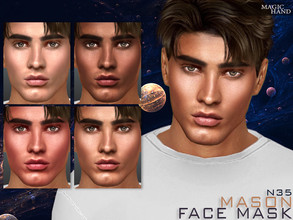 Sims 4 — Mason Face Mask N35 by MagicHand — Realistic male face mask in 5 skin color variations - HQ Compatible. Preview