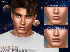 Sims 4 — Mason Jaw Preset N04 by MagicHand — Strong jaw for males from Teens to Elders. Click on the jaw to find the