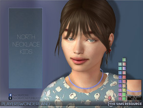 Sims 4 — North Necklace Kids by PlayersWonderland — This has been requested! My north necklace for kids. 19 Swatches