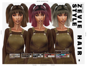 Sims 4 — [PATREON] Molly Hairstyle by Leah_Lillith — Molly Hairstyle All LODs Smooth bones Custom CAS thumbnail Works