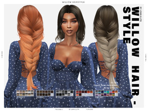 Sims 4 — [PATREON] Willow Hairstyle by Leah_Lillith — Willow Hairstyle All LODs Smooth bones Custom CAS thumbnail Works