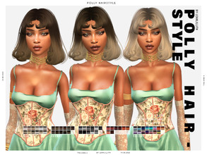 Sims 4 — [PATREON] Polly Hairstyle by Leah_Lillith — Polly Hairstyle All LODs Smooth bones Custom CAS thumbnail Works