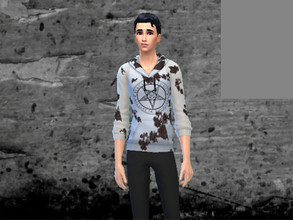 Sims 4 — Black Craft Cult Acid Wash Hoodie by Masshysteria1342 — Recolor from base game, five color variants.